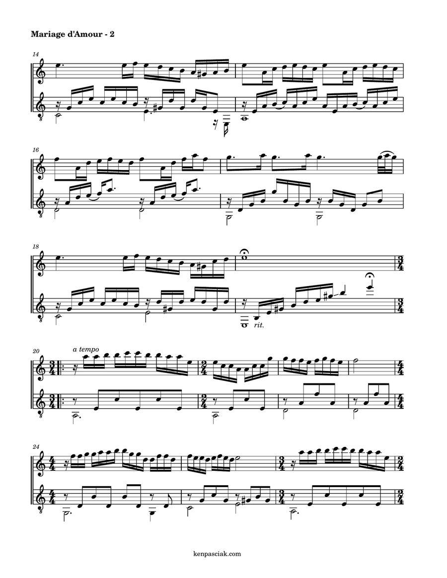 Mariage D'amour Flute scores gallery preview page 4
