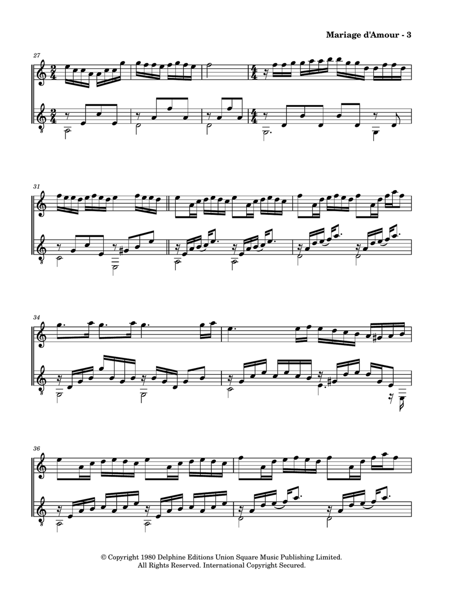 Mariage D'amour Flute scores gallery preview page 5