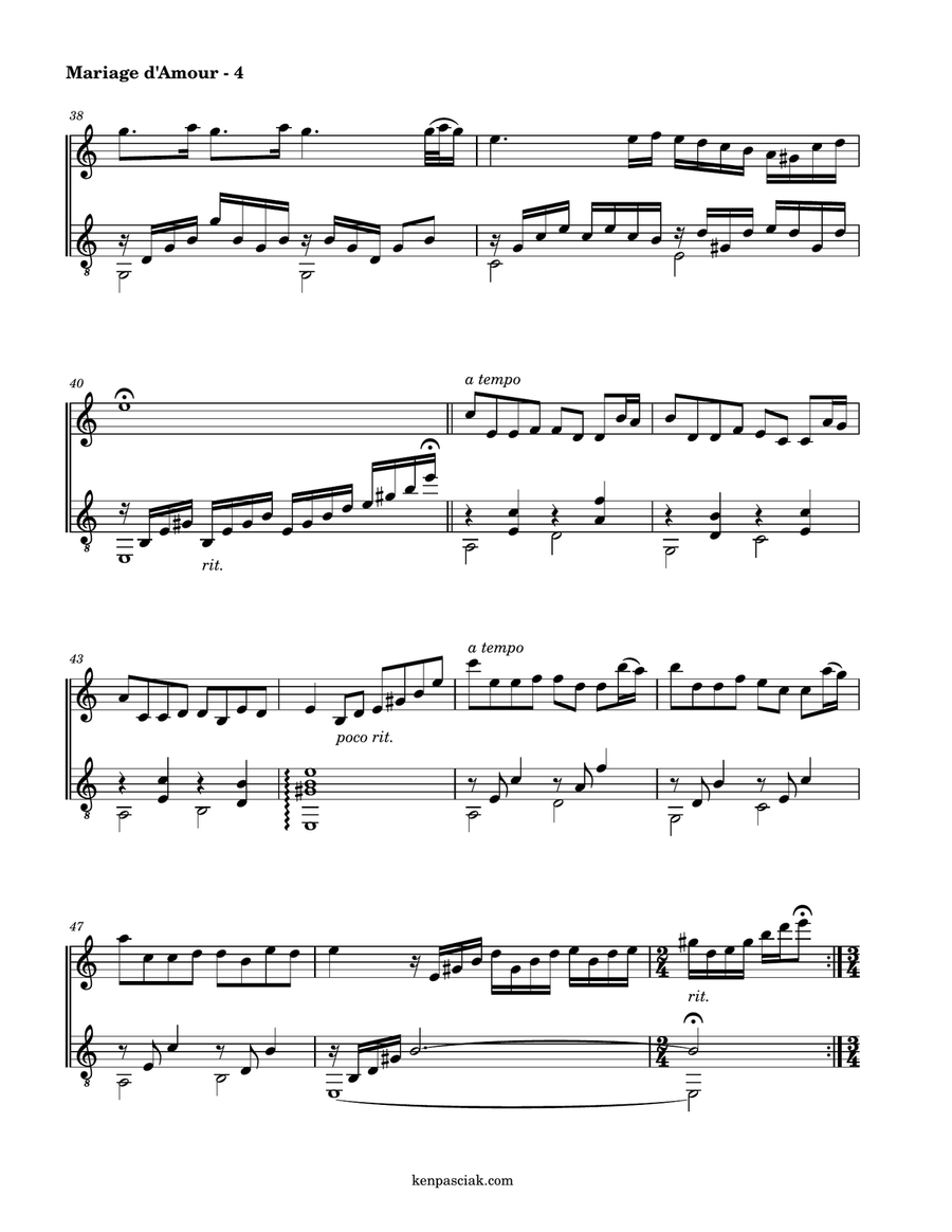 Mariage D'amour Flute scores gallery preview page 6