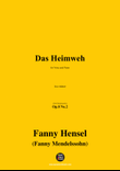 Fanny Mendelssohn-Das Heimweh,Op.8 No.2,in a minor