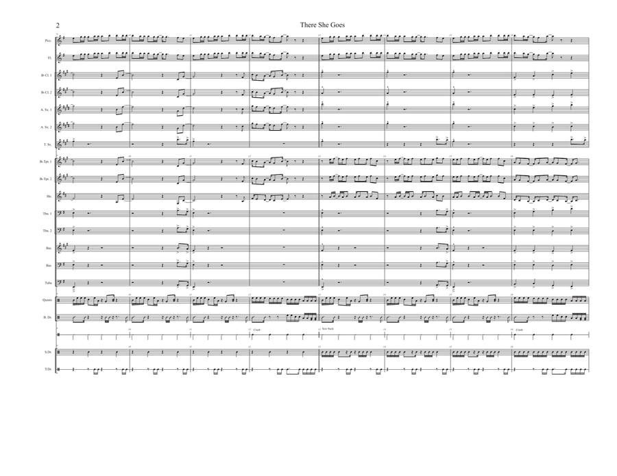 There She Goes There She Goes Marching Band scores gallery preview page 2