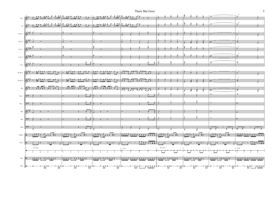 There She Goes There She Goes Marching Band scores gallery preview page 3