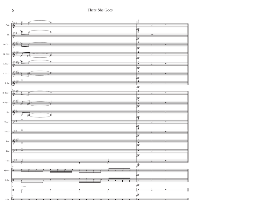 There She Goes There She Goes Marching Band scores gallery preview page 6