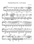 Untitled Score No.1 in D minor