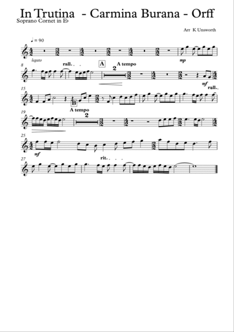 In Trutina Carmina Burana Brass Band scores gallery preview page 4