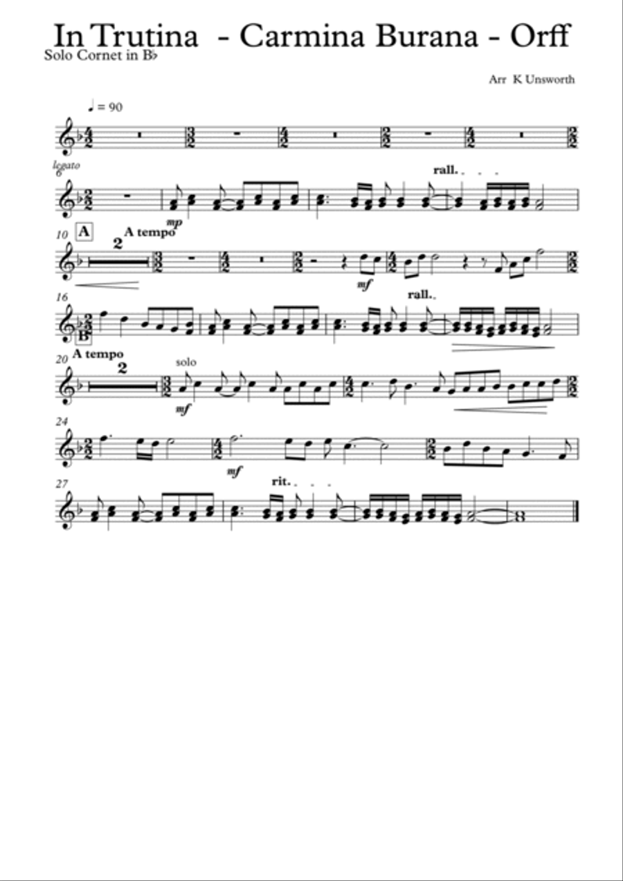 In Trutina Carmina Burana Brass Band scores gallery preview page 5