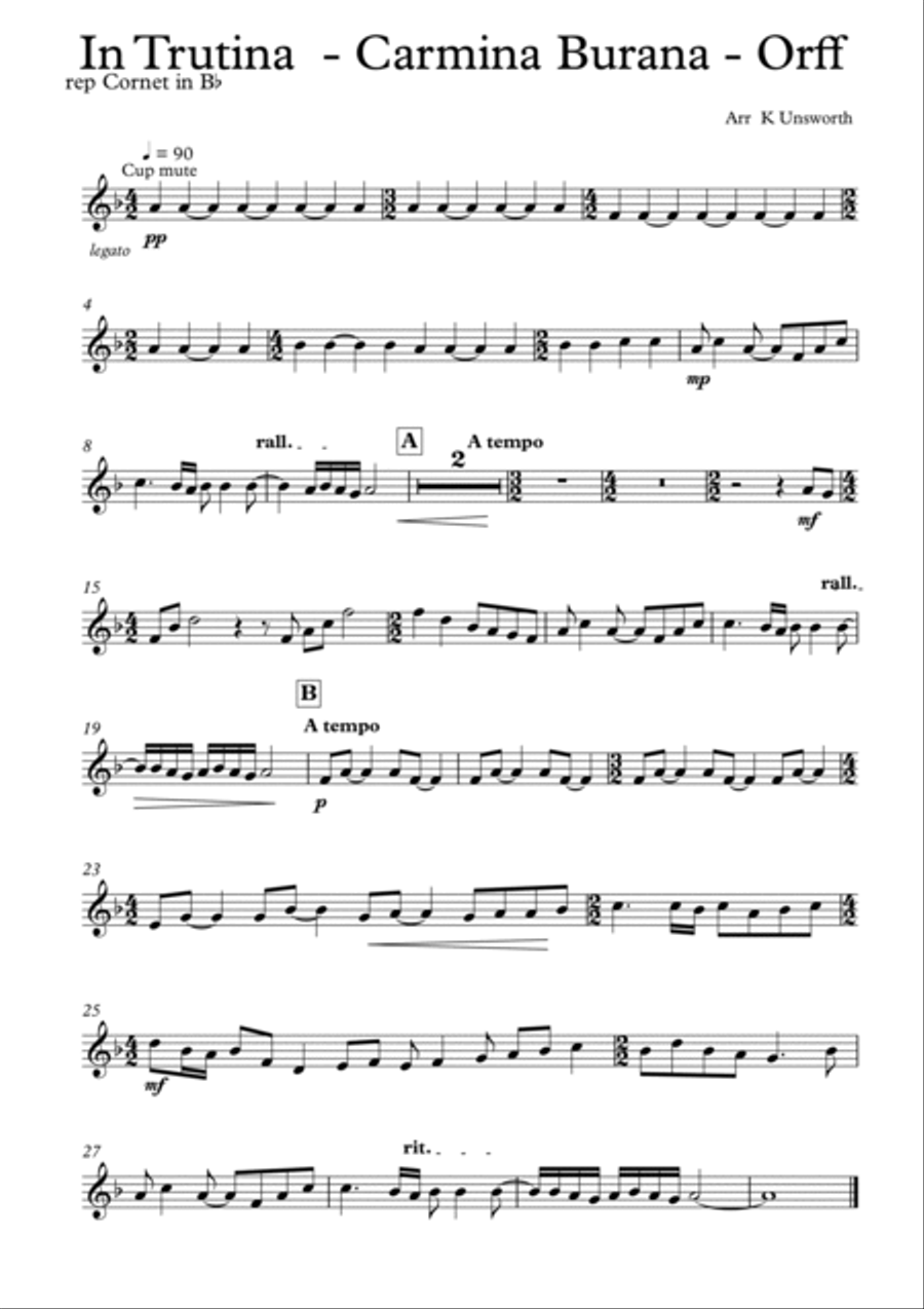In Trutina Carmina Burana Brass Band scores gallery preview page 6