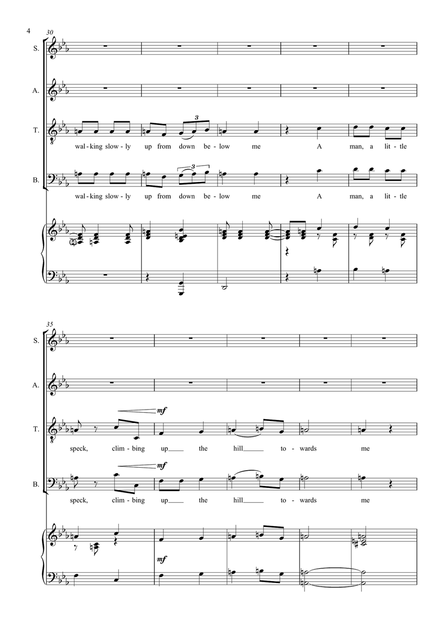 Un Bel Di Vedremo ('One Fine Day') - Madama Butterfly - English Version 4-Part scores gallery preview page 4