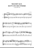 Johann Sebastian Bach - Wachet auf, ruft uns die Stimme (for Oboe and Flute) mini preview