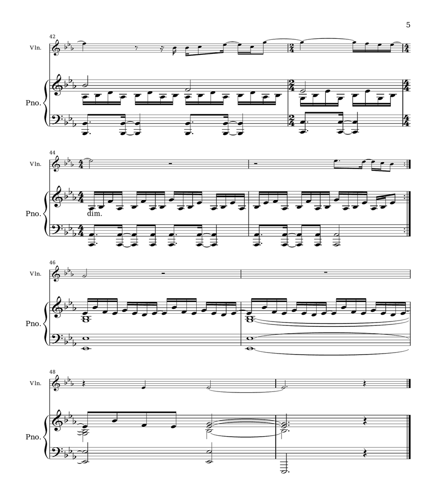 Turning Page (Sleeping At Last) - arr. Rafael Dengra Violin Solo scores gallery preview page 5
