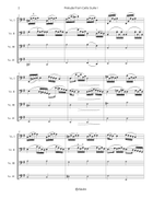 J.S. Bach: Prelude from Cello Suite No. 1 - arr. for Cello Choir Chamber Music scores gallery preview page 3