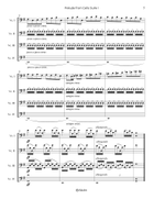 J.S. Bach: Prelude from Cello Suite No. 1 - arr. for Cello Choir Chamber Music scores gallery preview page 6