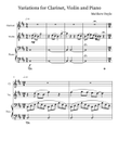 Variations for Clarinet, Violin and Piano