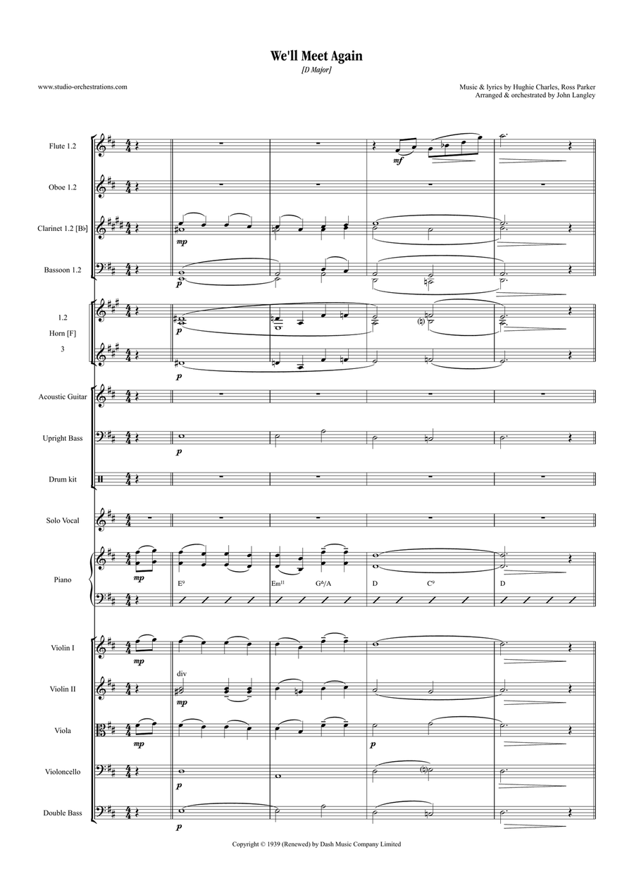 We'll Meet Again Full Orchestra - Digital Sheet Music page 2