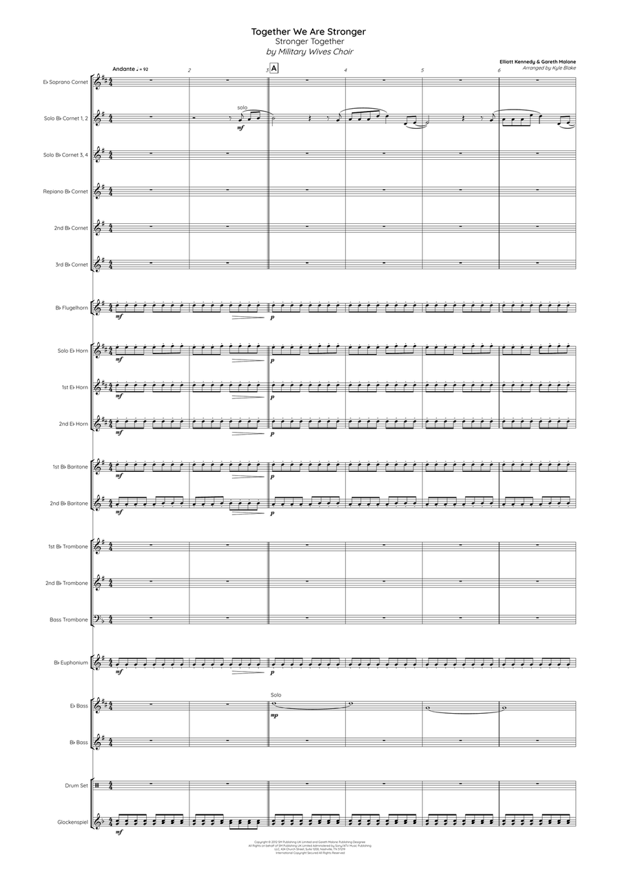 Together We Are Stronger (Stronger Together) Brass Band - Digital Sheet Music page 2