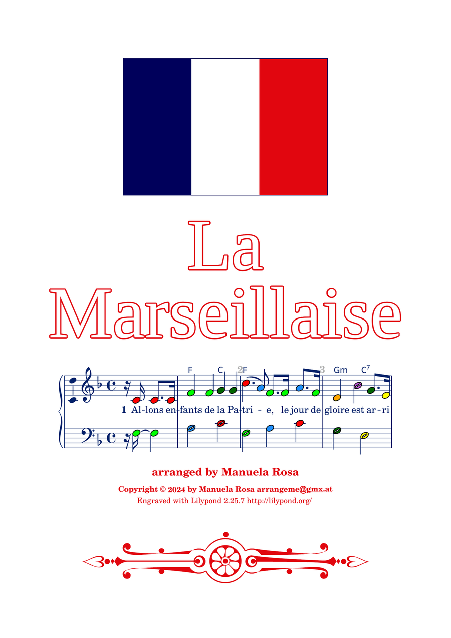 La Marseillaise (easy piano version) Easy Piano scores gallery preview page 2