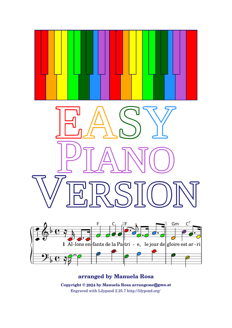 La Marseillaise (easy piano version) Easy Piano scores gallery preview page 5