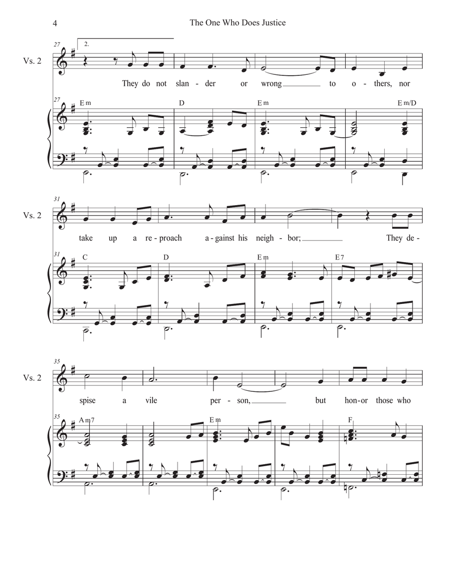 The One Who Does Justice (Duet for Soprano and Tenor solo) Tenor Voice scores gallery preview page 4