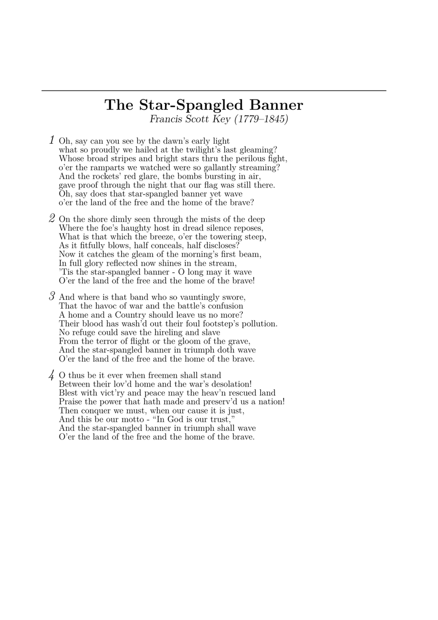 The Star-Spangled Banner (arranged for accordion; German&international chord notation) Piano Solo scores gallery preview page 4