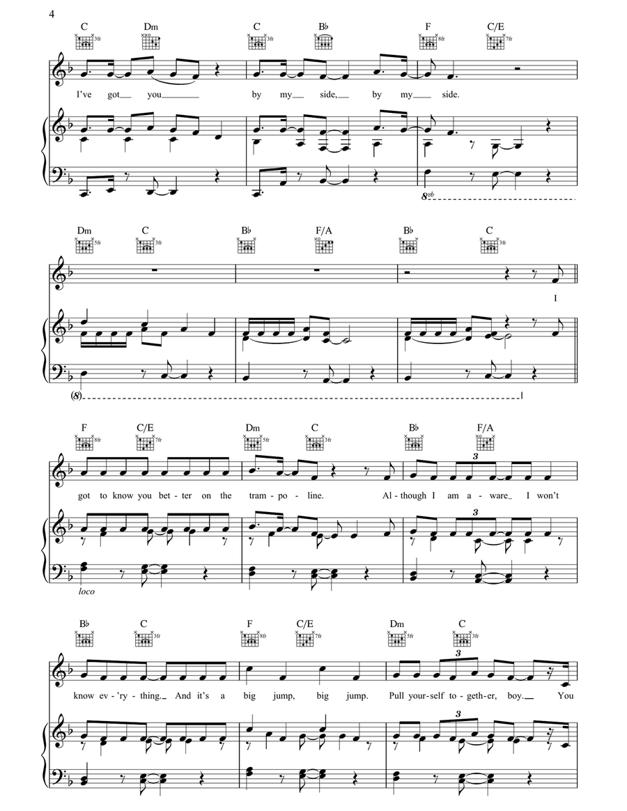 Sugarcoat Sugarcoat Piano, Vocal, Guitar scores gallery preview page 4