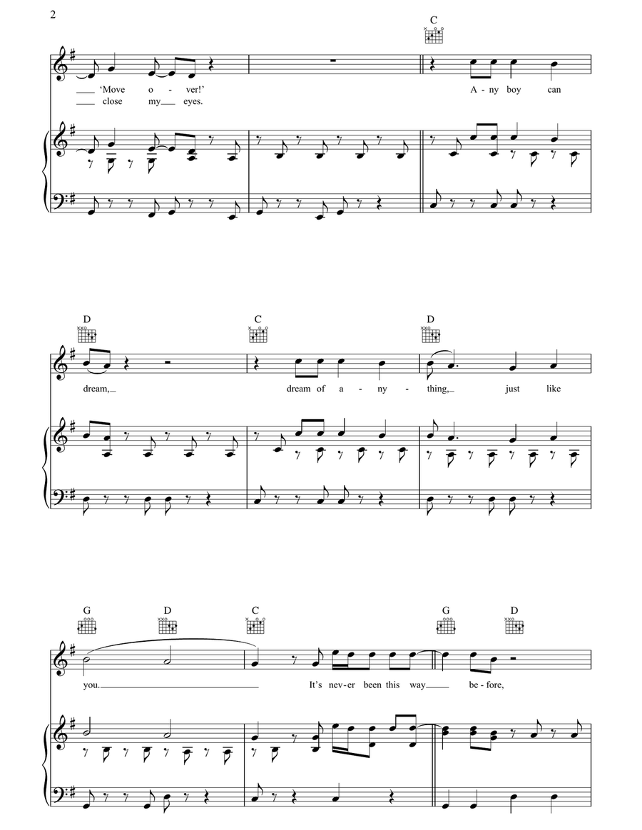 Get Away Get Away Piano, Vocal, Guitar scores gallery preview page 2