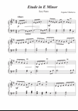 Etude in E Minor - Easy Piano