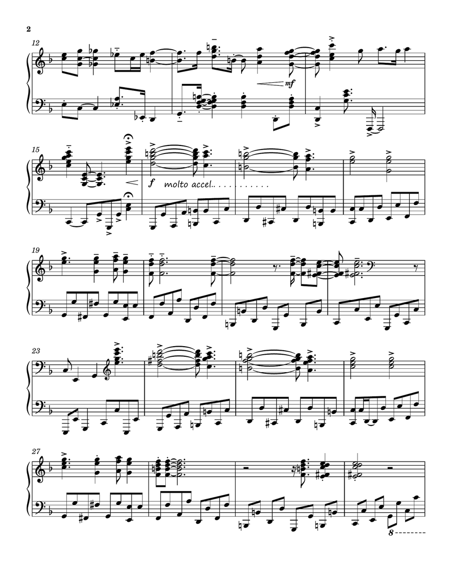 Chopsticks Boogie Piano Solo scores gallery preview page 2