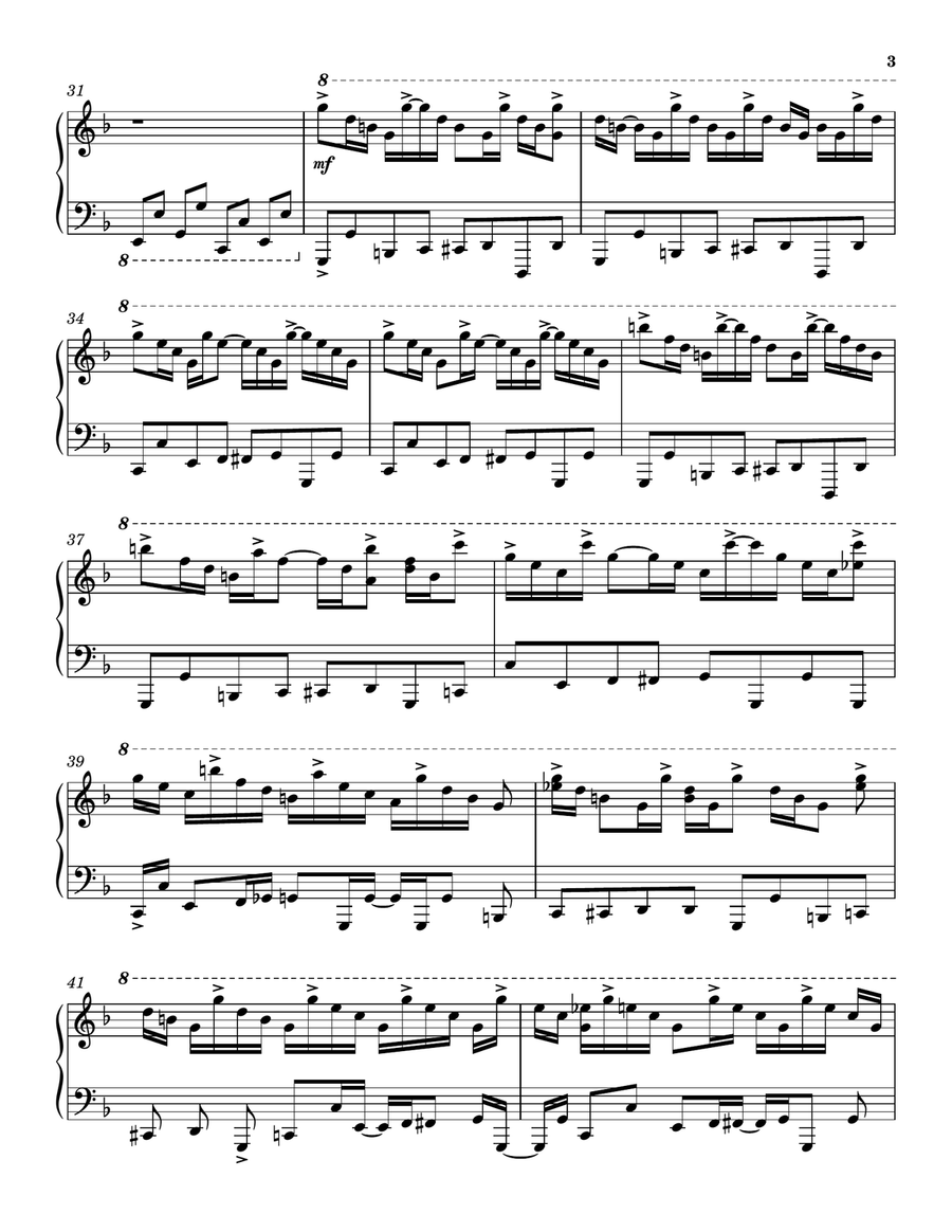 Chopsticks Boogie Piano Solo scores gallery preview page 3
