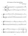 All Creatures of Our God and King (Viola Duet) mini preview