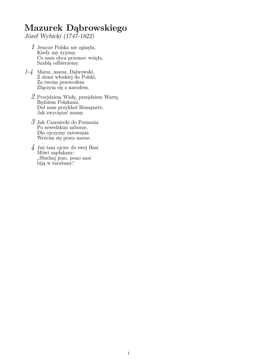 Mazurek Dąbrowskiego (Mazurek Dabrowskiego; Polish national anthem; arranged for accordion) Piano Solo scores gallery preview page 4