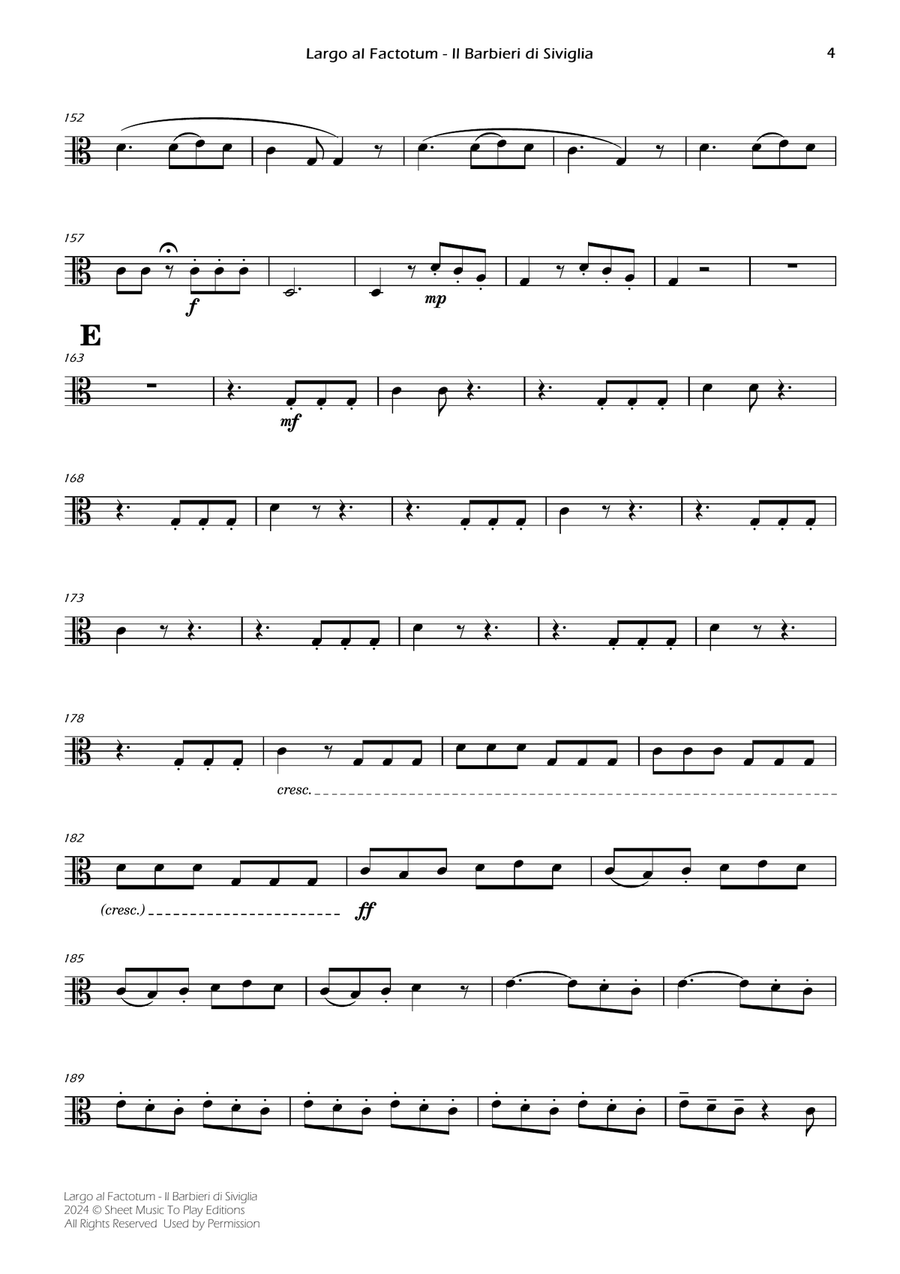 Largo al Factotum - Viola and Piano (Individual Parts) Piano scores gallery preview page 4