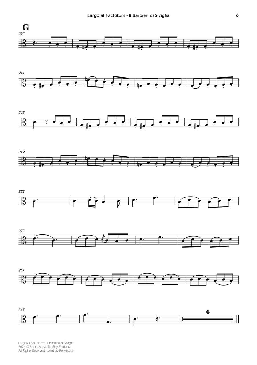 Largo al Factotum - Viola and Piano (Individual Parts) Piano scores gallery preview page 6