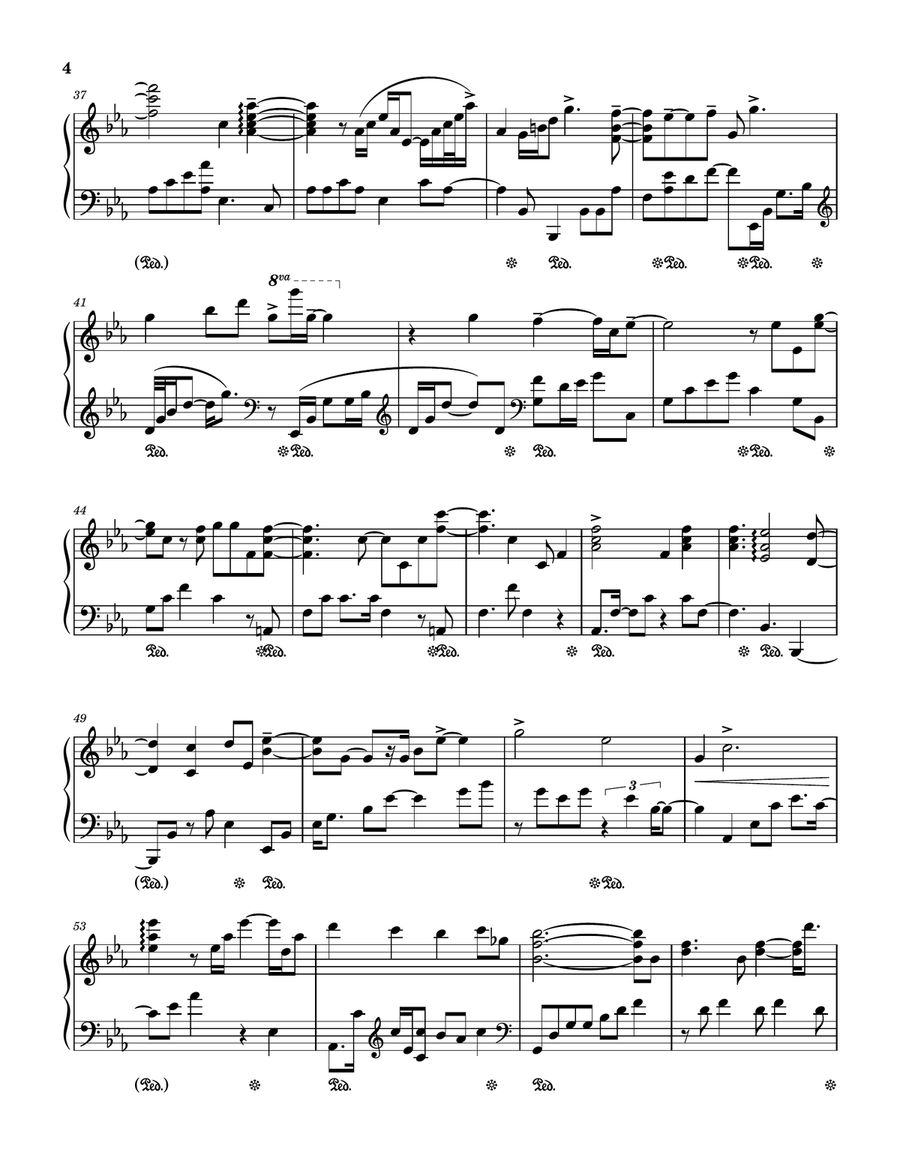 Three Coins In The Fountain Piano Solo scores gallery preview page 4