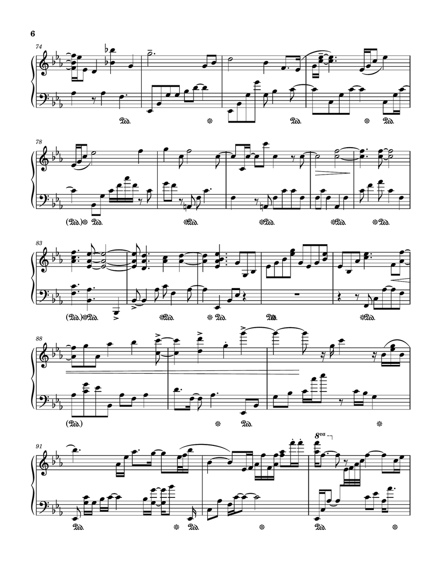 Three Coins In The Fountain Piano Solo scores gallery preview page 6