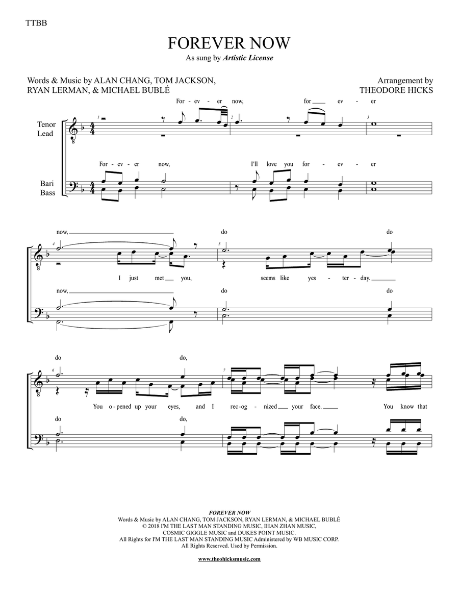 Forever Now Forever Now TTBB scores gallery preview page 2