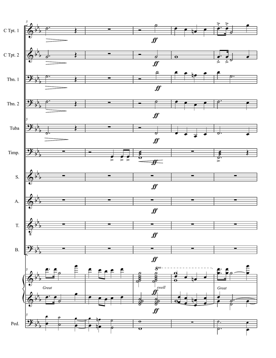 Surrexit A Mortis (Today Christ has conquered death) 4-Part scores gallery preview page 2