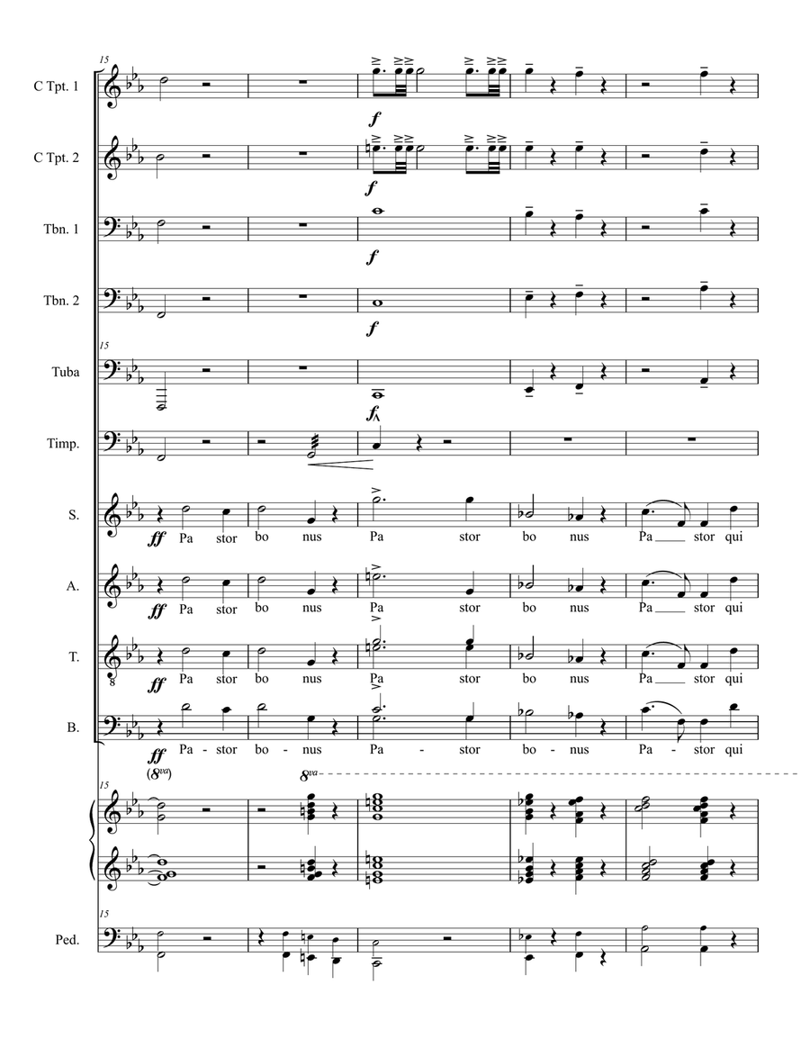 Surrexit A Mortis (Today Christ has conquered death) 4-Part scores gallery preview page 4