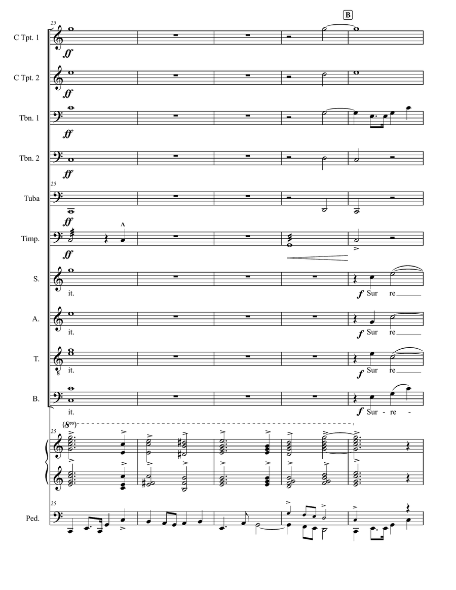 Surrexit A Mortis (Today Christ has conquered death) 4-Part scores gallery preview page 6