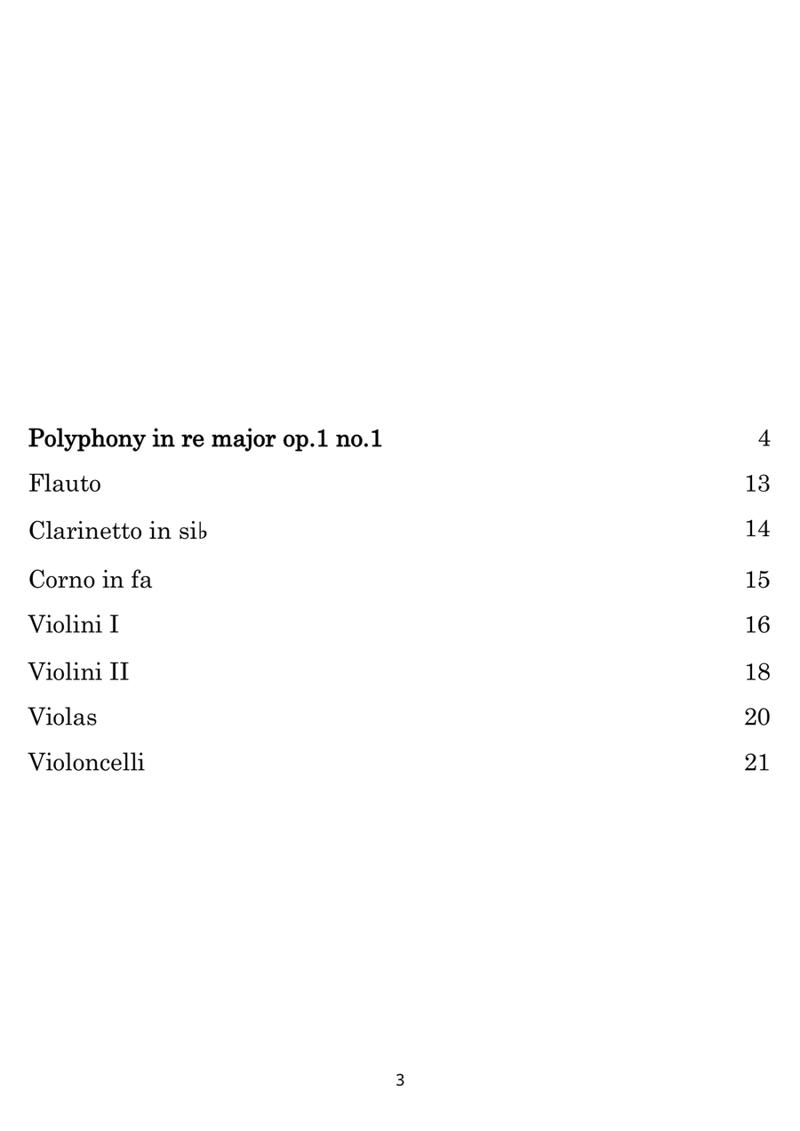PolyPhony in D major PolyPhony in D major Full Orchestra scores gallery preview page 3