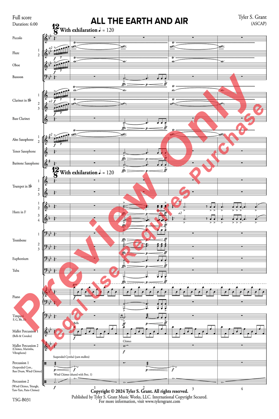 All the Earth and Air All the Earth and Air Concert Band scores gallery preview page 5