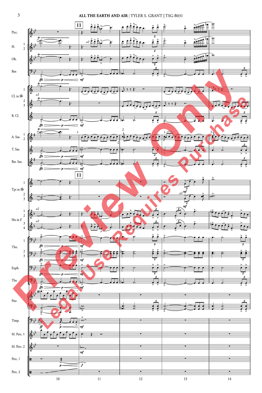 All the Earth and Air All the Earth and Air Concert Band scores gallery preview page 7