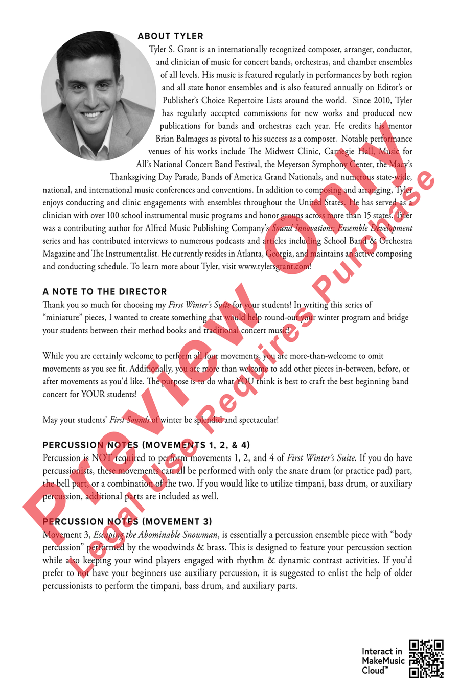First Winter Suite First Winter Suite Concert Band scores gallery preview page 2