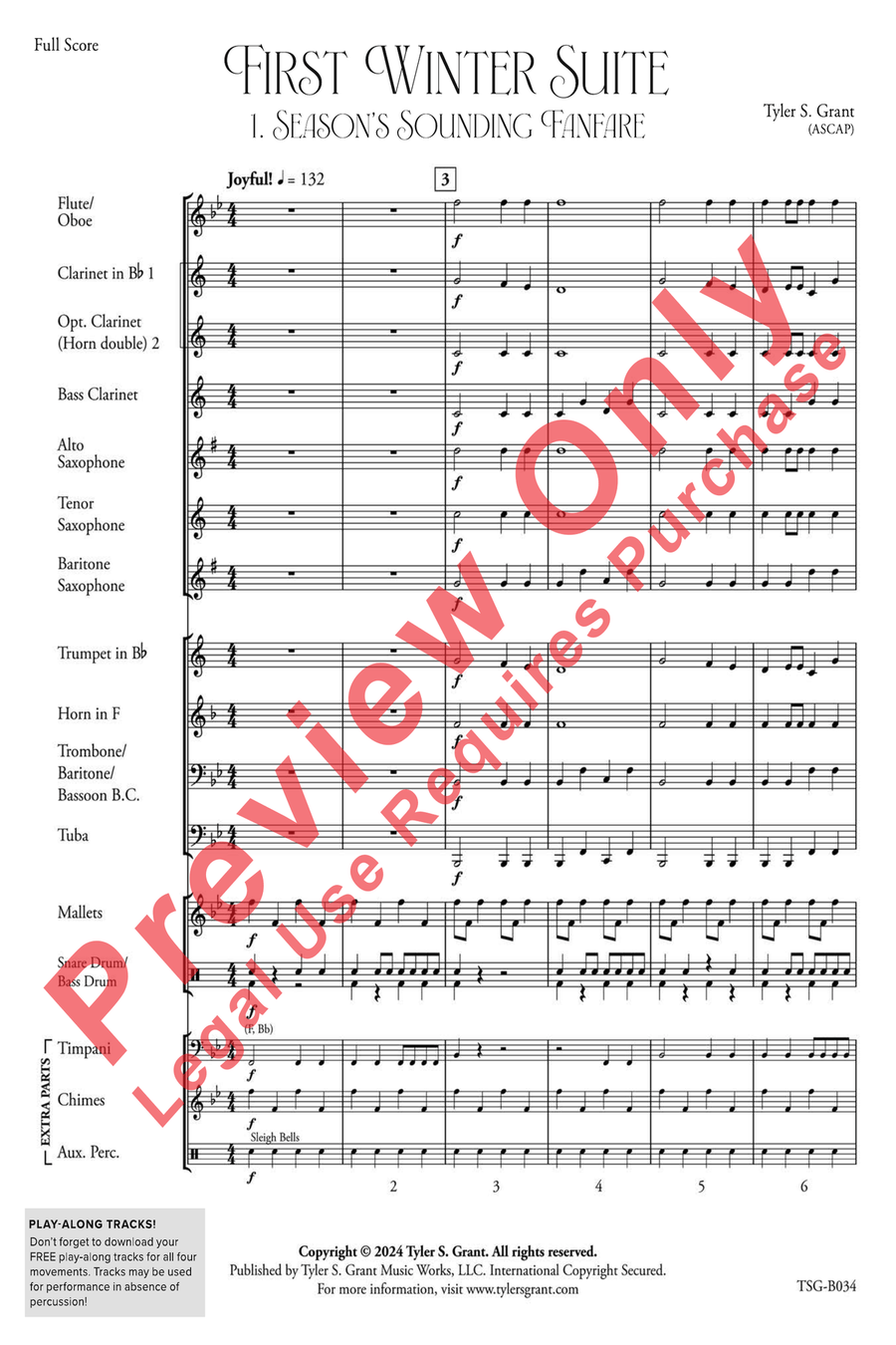 First Winter Suite First Winter Suite Concert Band scores gallery preview page 3