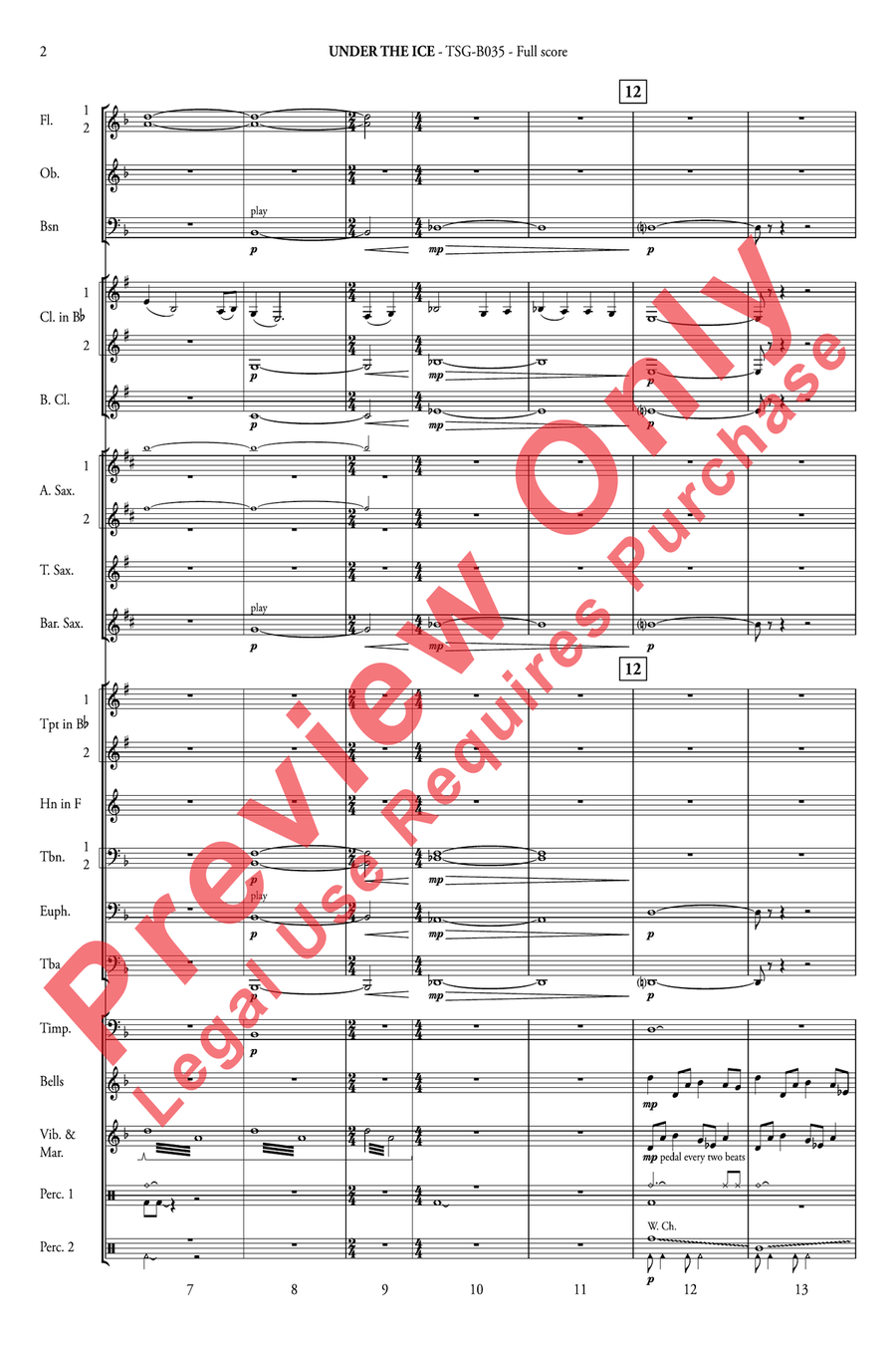 Under the Ice Under the Ice Concert Band scores gallery preview page 4