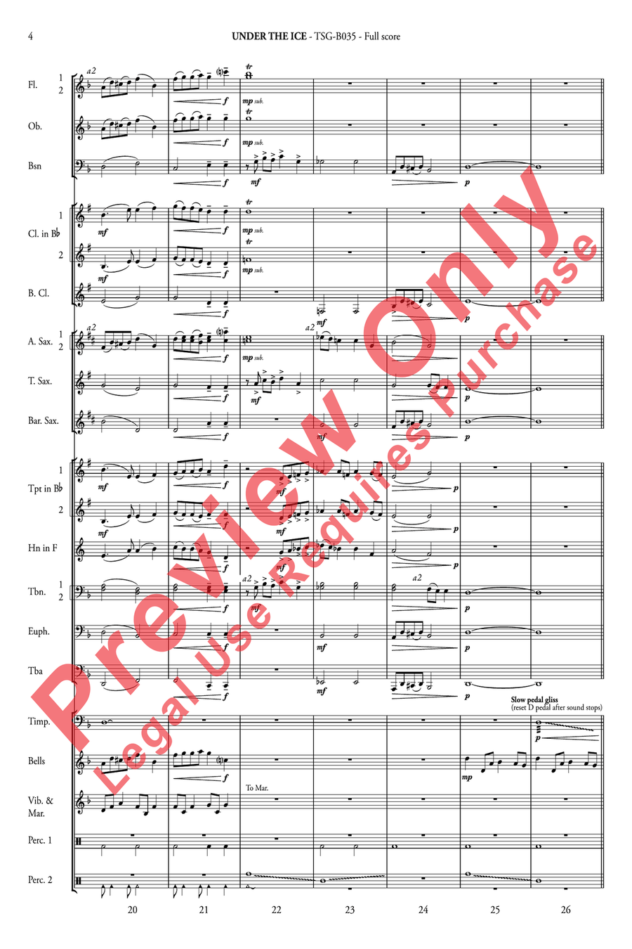 Under the Ice Under the Ice Concert Band scores gallery preview page 6