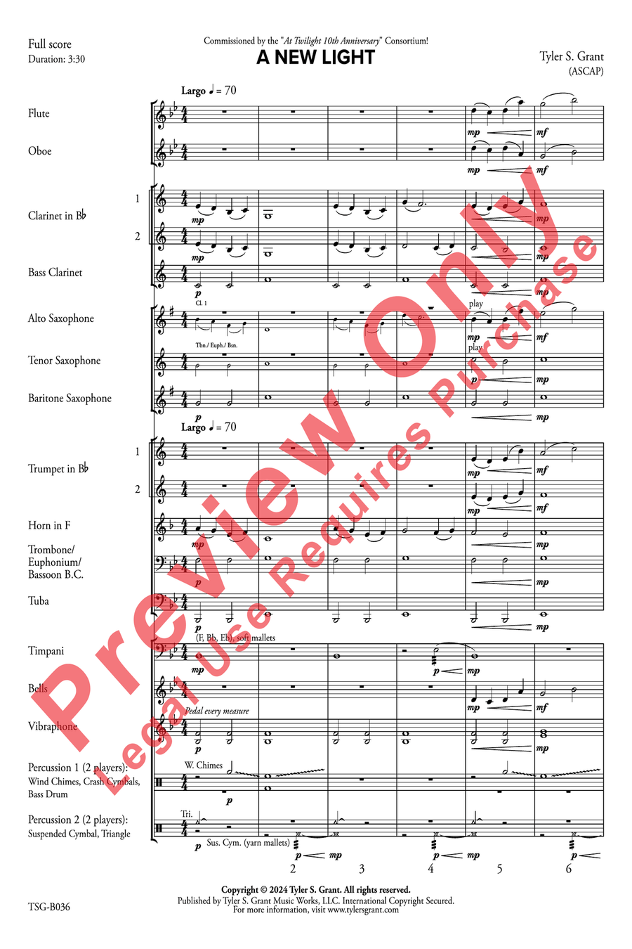 A New Light A New Light Concert Band scores gallery preview page 5