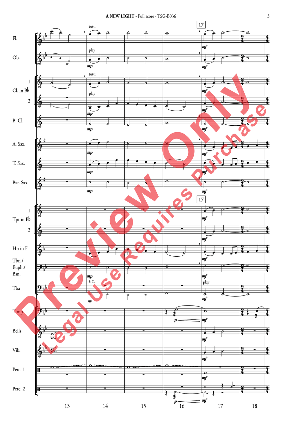 A New Light A New Light Concert Band scores gallery preview page 7