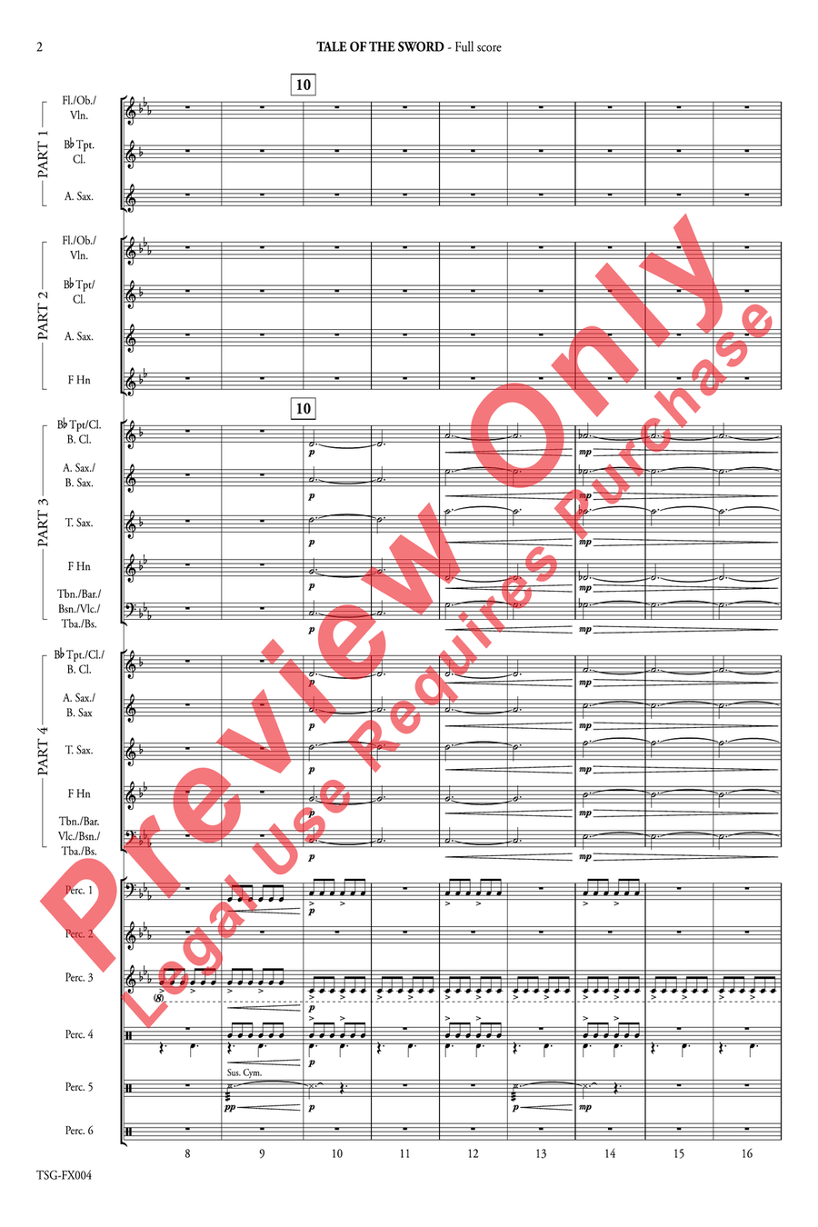 Tale of the Sword Concert Band scores gallery preview page 4