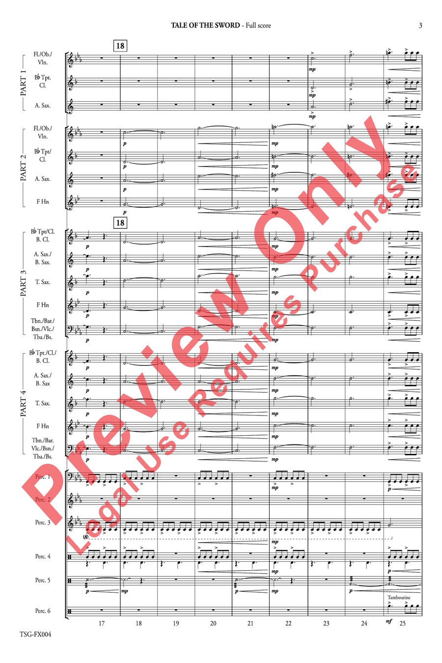 Tale of the Sword Concert Band scores gallery preview page 5