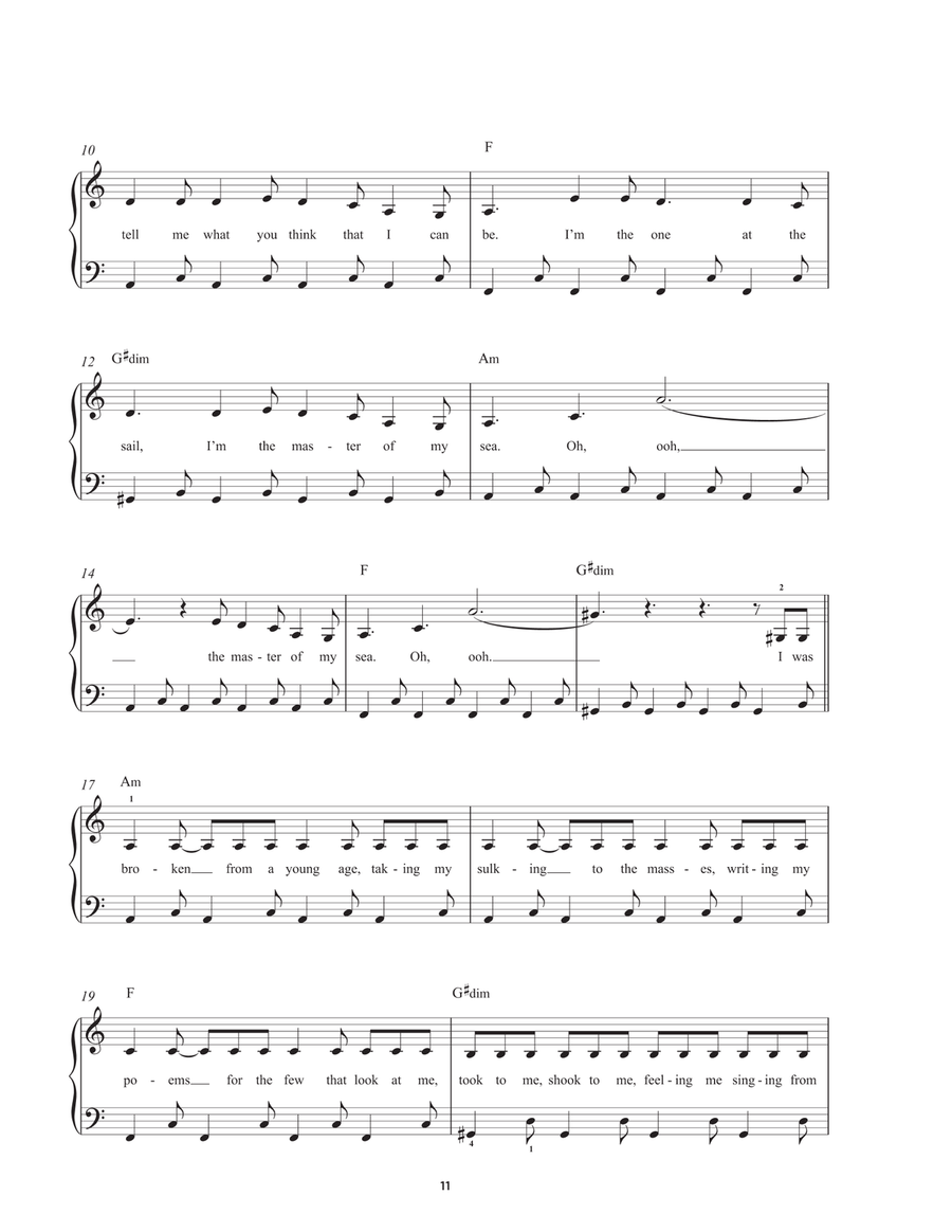 Believer Believer Easy Piano scores gallery preview page 2